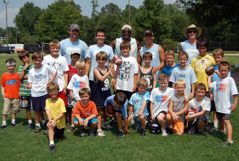Flag football team members at the YMCA of Greater Charlotte